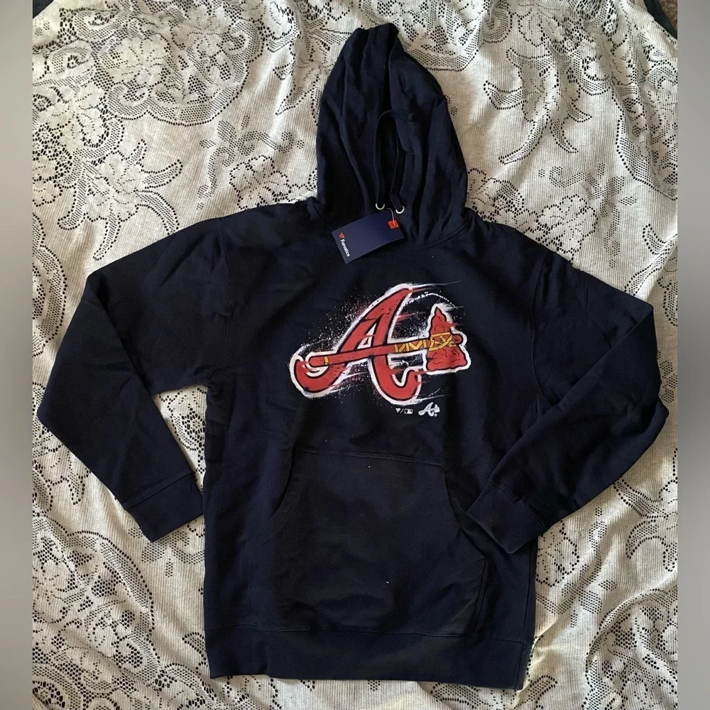 NEW - Atlanta Braves Fanatics Branded Mens Midnight Mascot Pullover Hoodie